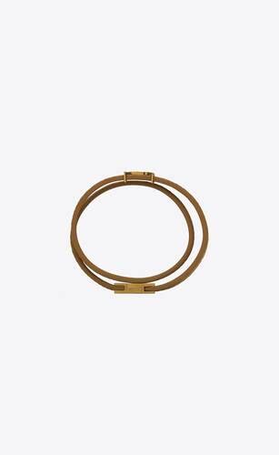 bracciale pelle ysl|Bracciale CASSANDRE in pelle .